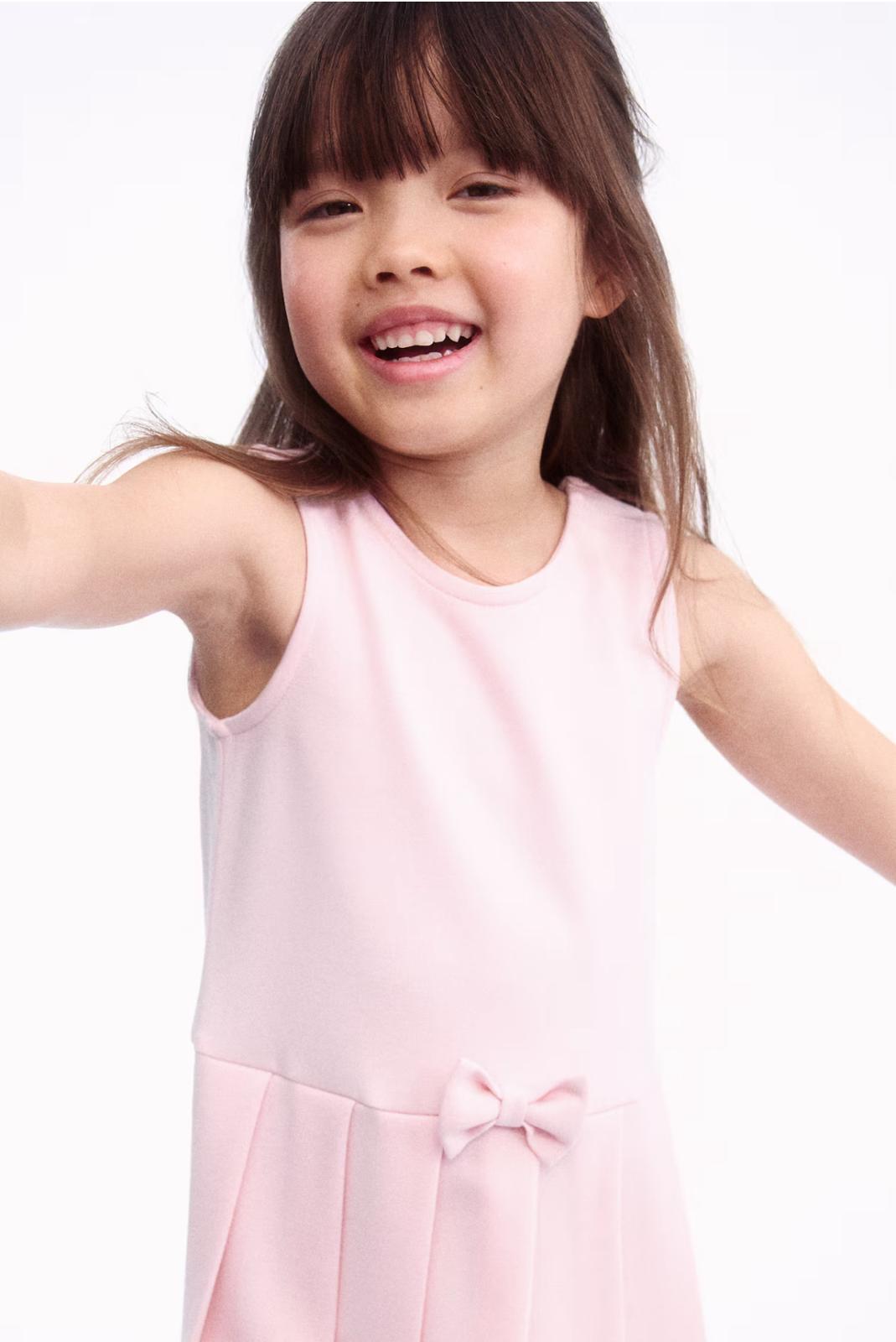 Bow detail jersey dress