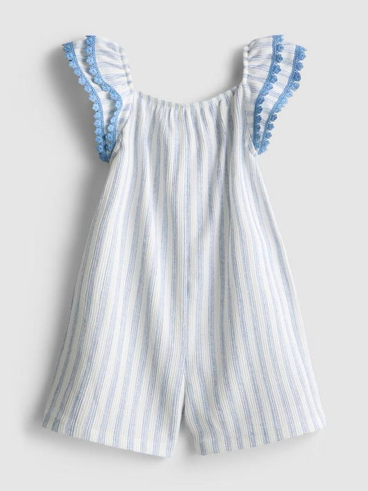 Blue Striped Playsuit