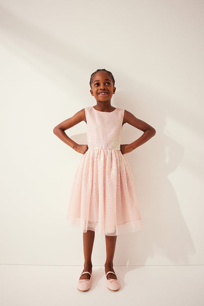 Sequined Tulle Dress