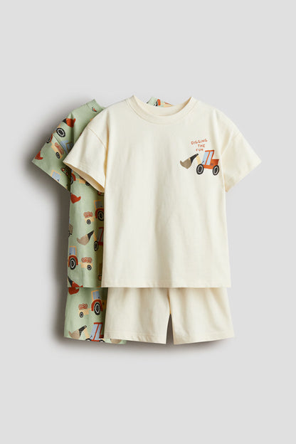 2-pack cotton pyjamas