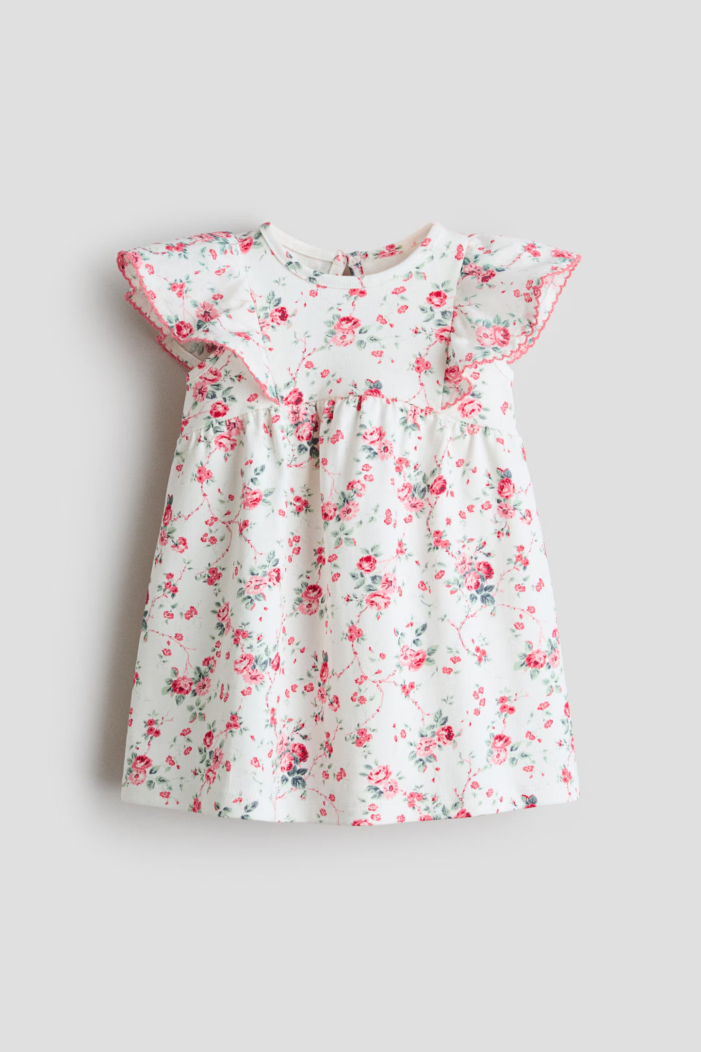 Floral-print cotton dress