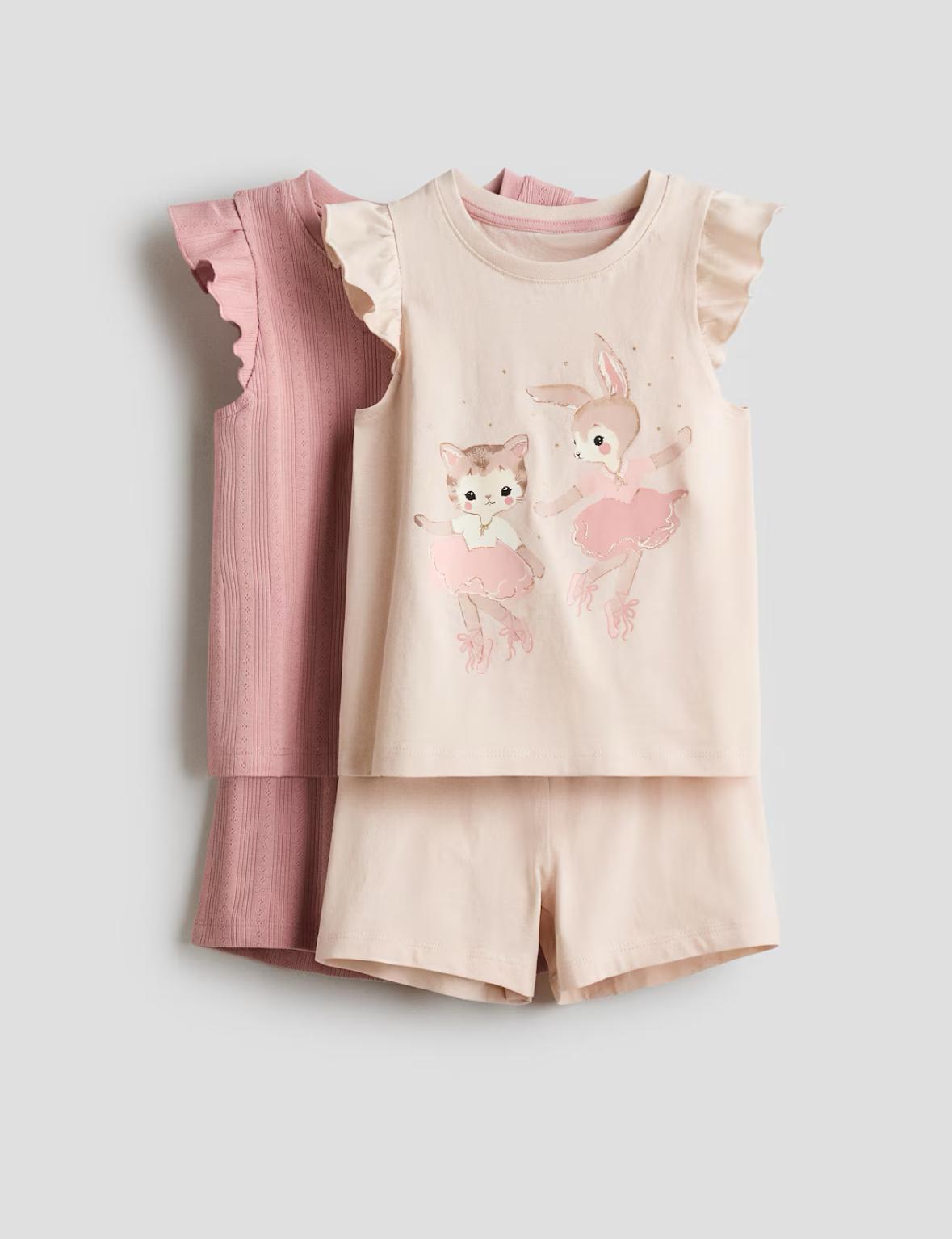 2-pack flutter-sleeve pyjamas