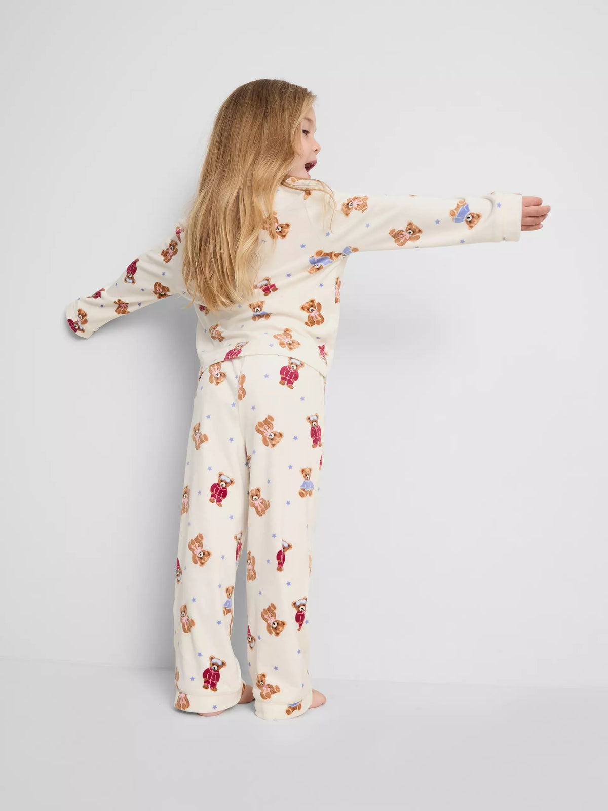 Teddy Bear Graphic Cosy Shirt Pyjamas