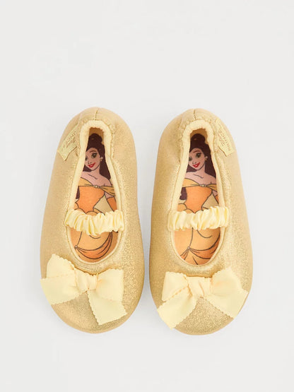 Disney Belle Yellow Glitter Slipper Sock