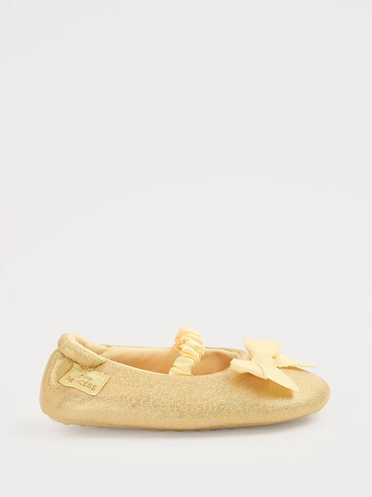 Disney Belle Yellow Glitter Slipper Sock