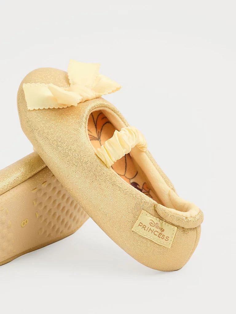 Disney Belle Yellow Glitter Slipper Sock