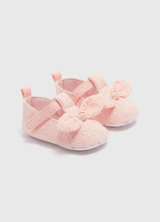 Pink Bow Baby Shoes