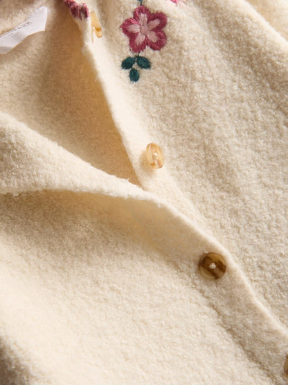 Fluffy Embroidered Cardigan