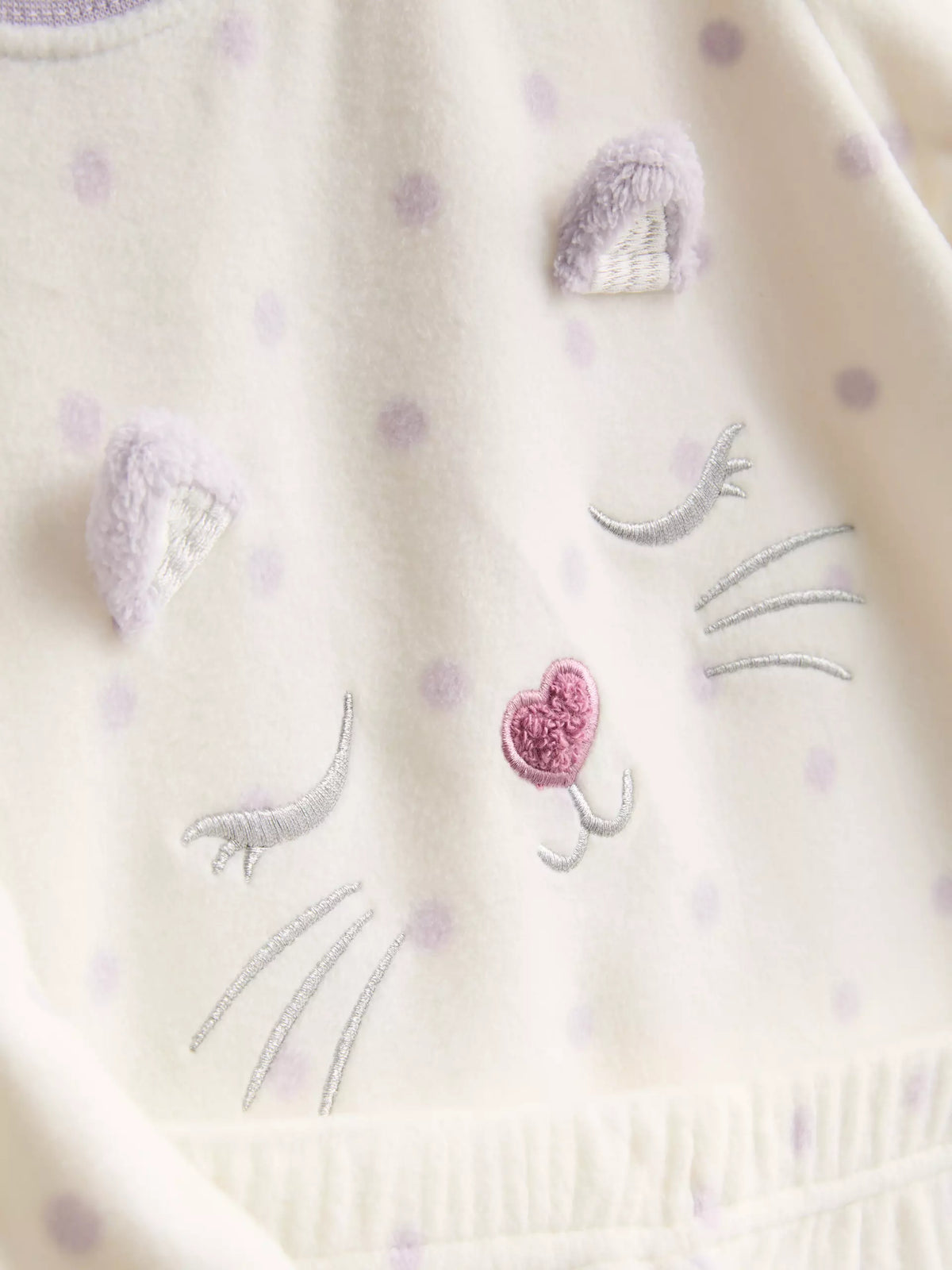 Cat Graphic Fleece Pyjamas