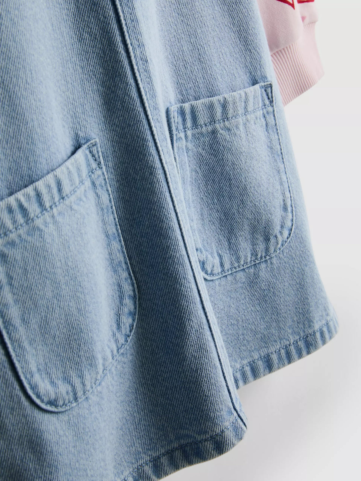 Pure Cotton 2-in-1 Sweatshirt Denim Dress