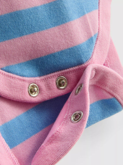 Bodysuit and Fruit Embroidered Denim Dungarees Set