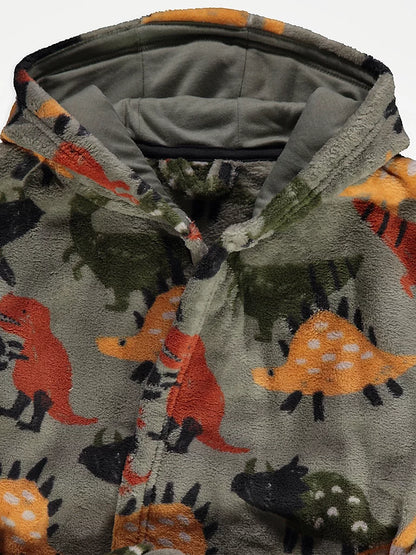 Dinosaur Fleece Dressing Gown