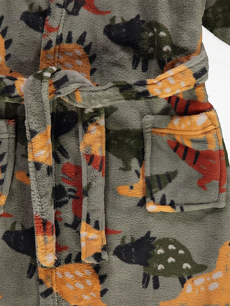 Dinosaur Fleece Dressing Gown