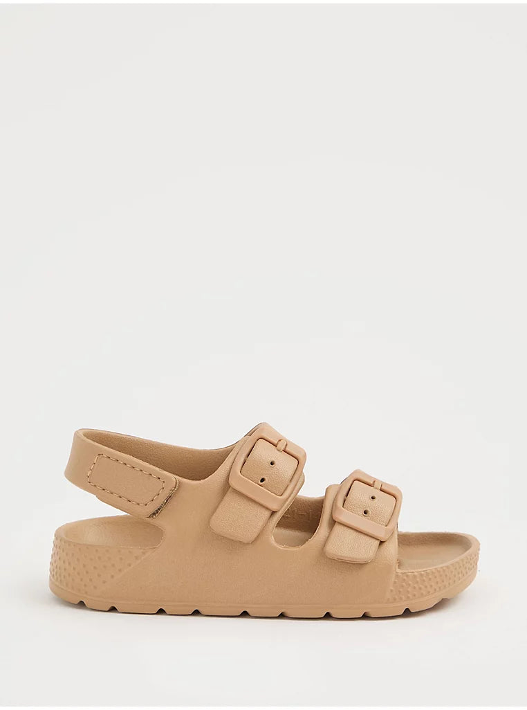 Tan Double Buckle Sandals