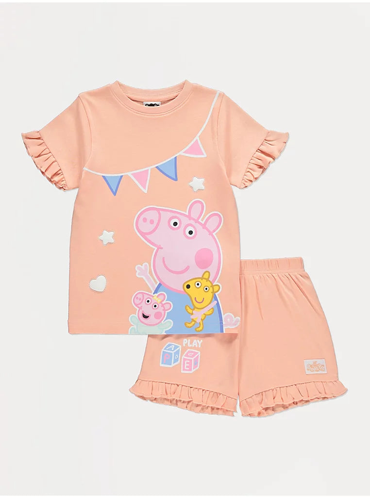 Peppa Pig Frill Sleeve Short Pyjamas