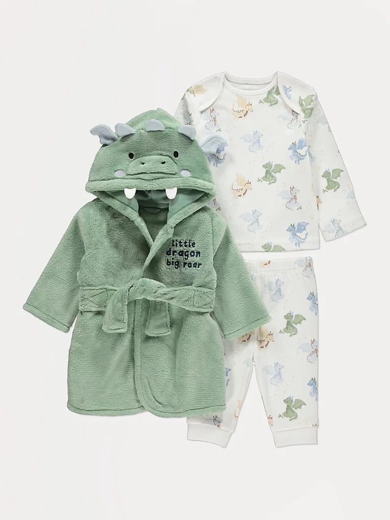 Green Dragon Pyjamas and Dressing Gown