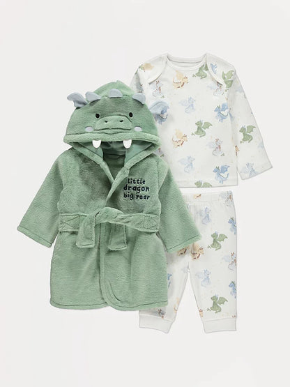 Green Dragon Pyjamas and Dressing Gown