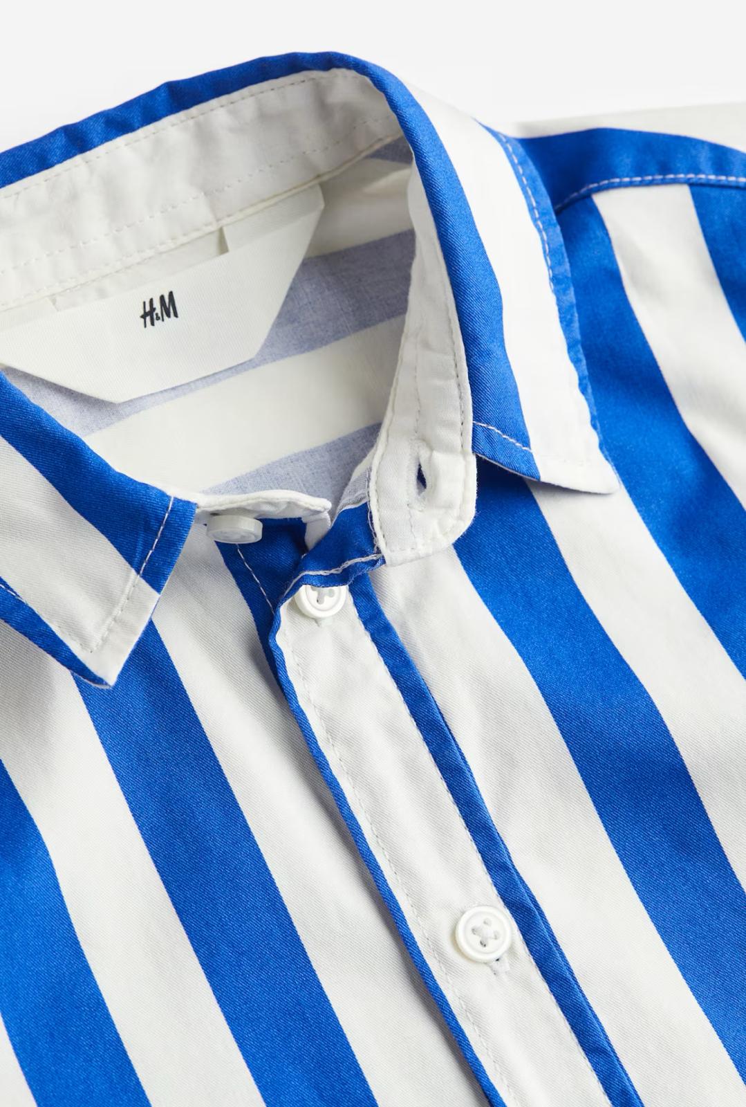 Striped Short-sleeved Shirt