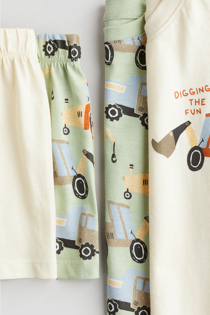 2-pack cotton pyjamas