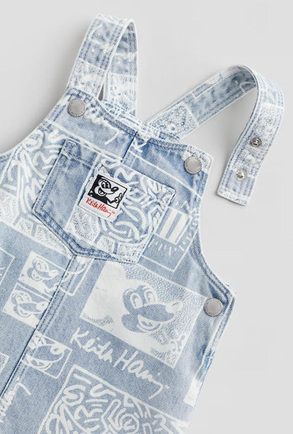 Patterned Dungaree Dress