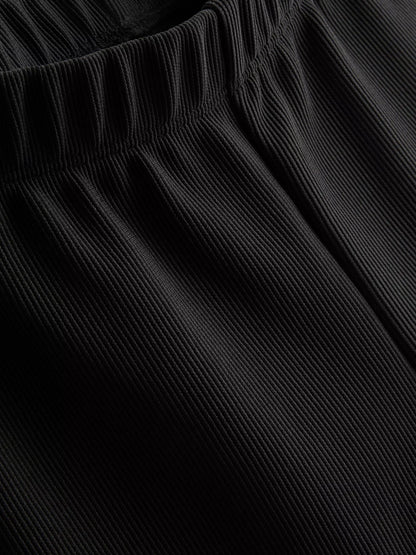 Textured Flare Trousers