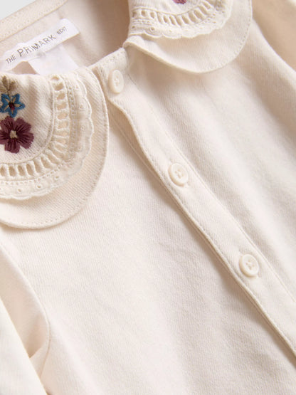 The Edit Floral Embroidered Blouse and Trousers Set