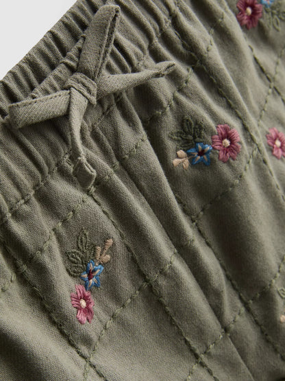 The Edit Floral Embroidered Blouse and Trousers Set