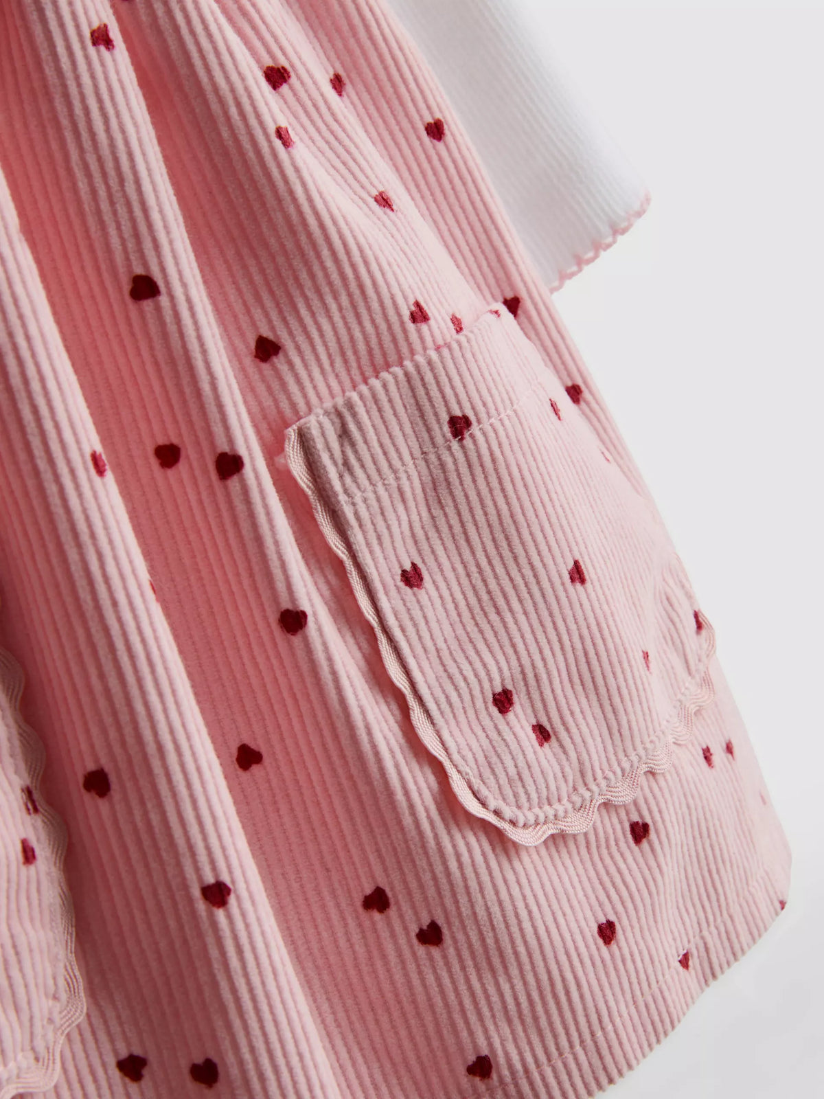 Bodysuit and Corduroy Pinafore Dress Set
