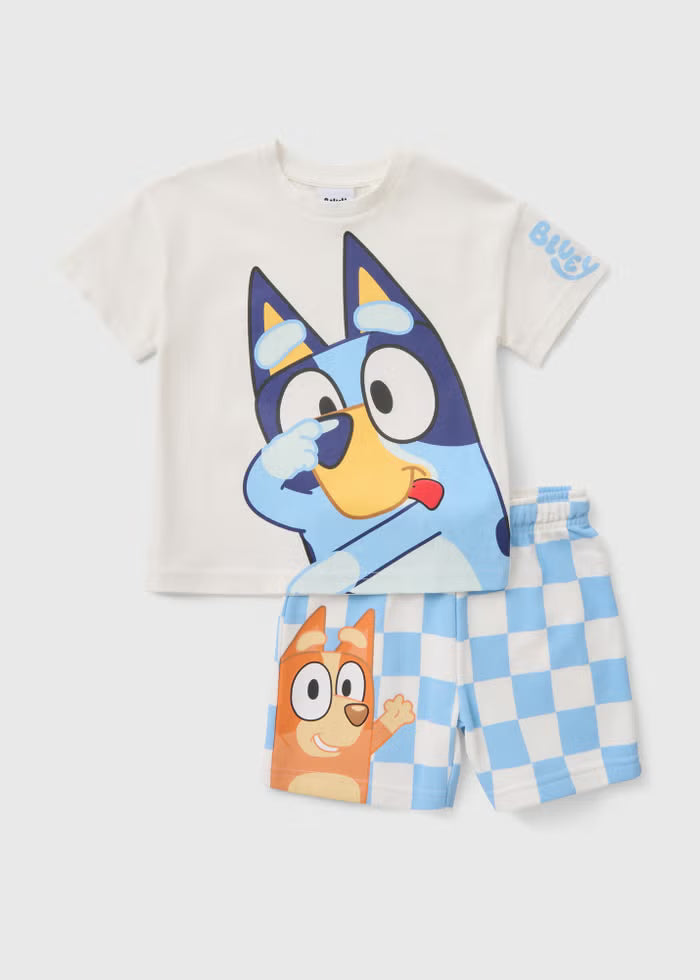 Bluey White T-Shirt & Short Set