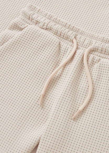 Stone Waffle Top & Shorts Set