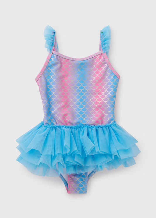 Blue Mermaid Tutu Swimsuit