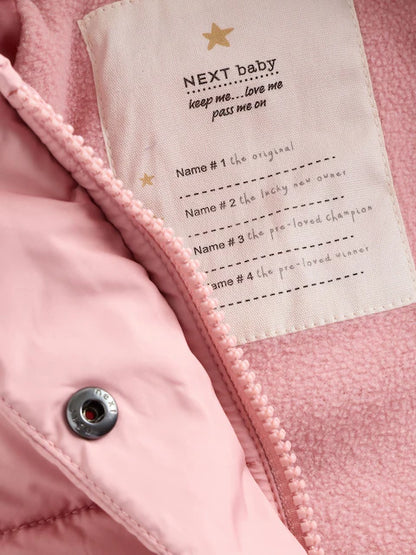 Pink Hooded Baby Padded Jacket