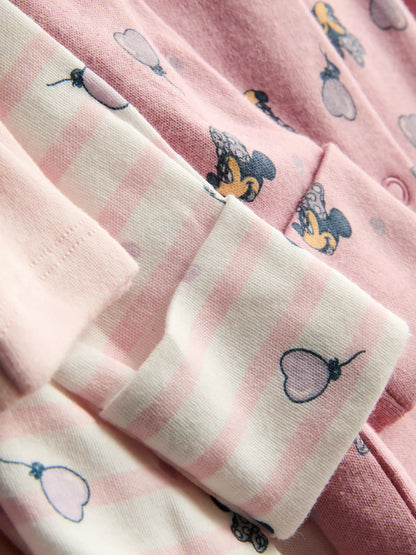 3pk Disney’s Minnie Mouse Popper Sleepsuits