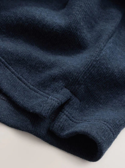 Navy Long Sleeve Polo Shirt And Joggers Set