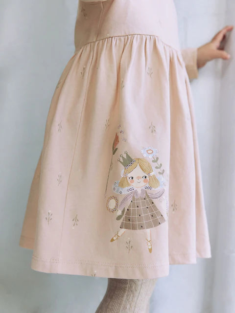 Pink Fairy Long Sleeve Embellished Dress