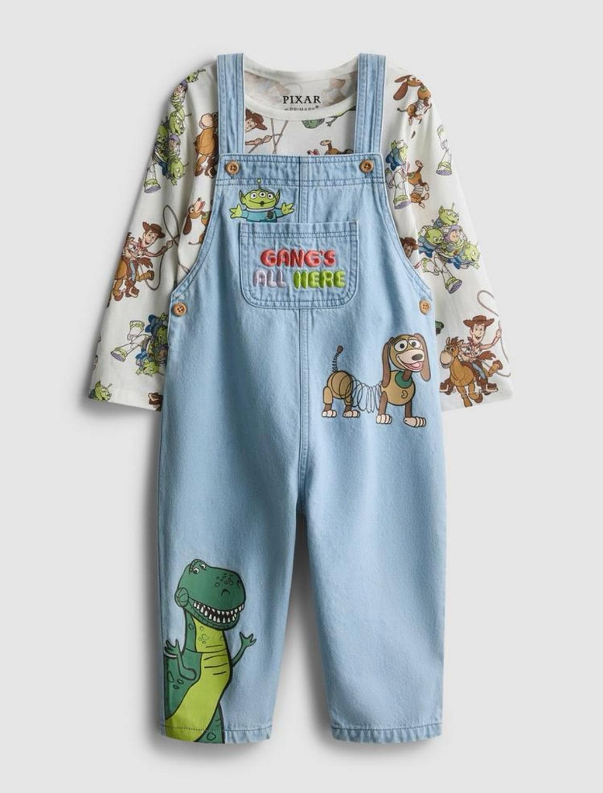 2 Piece Pixar Dungarees Set