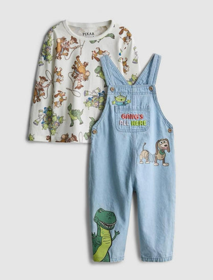 2 Piece Pixar Dungarees Set