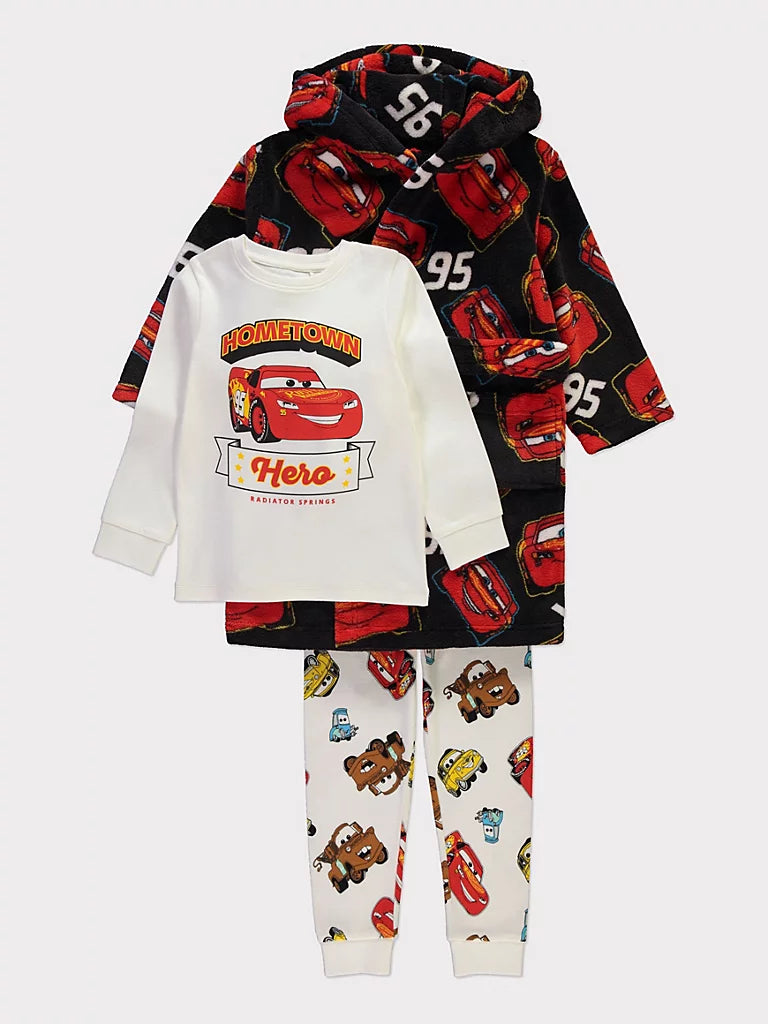 Disney Cars Lightning McQueen Pyjamas and Dressing Gown Set