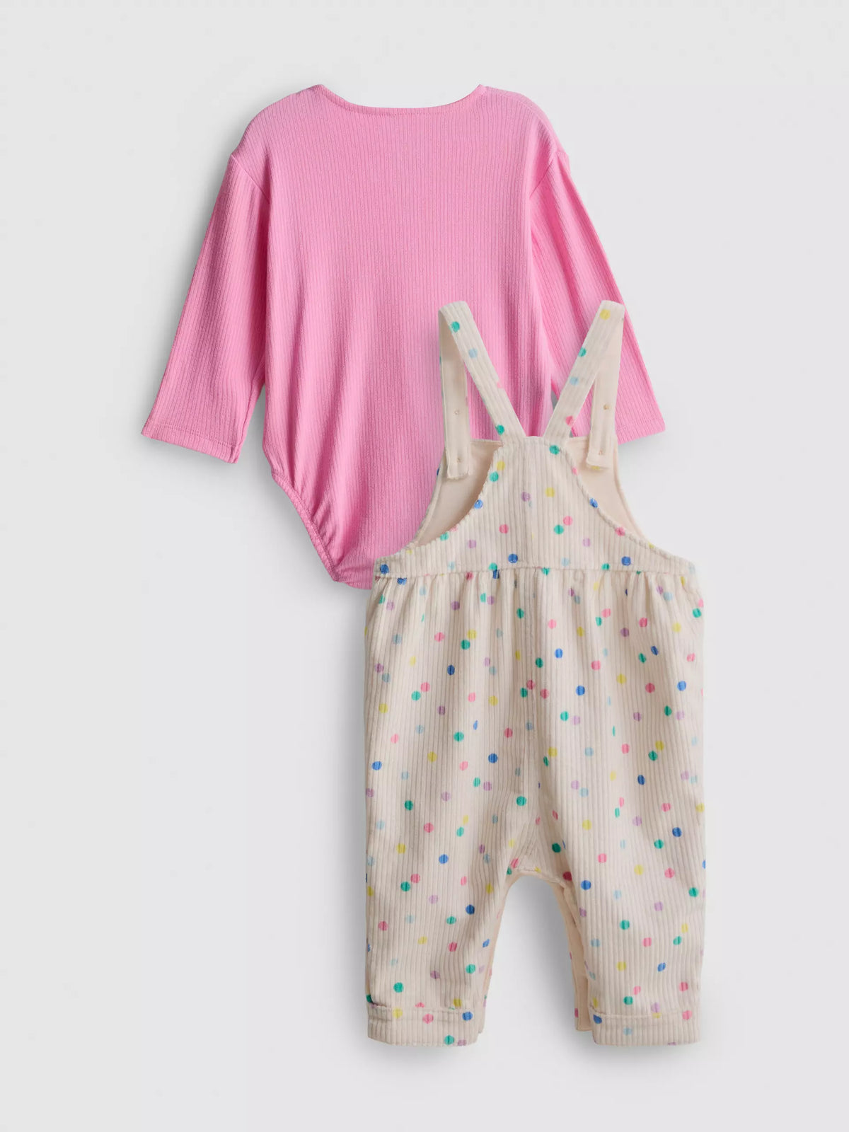 Cotton Rich Bodysuit and Corduroy Dungarees Set