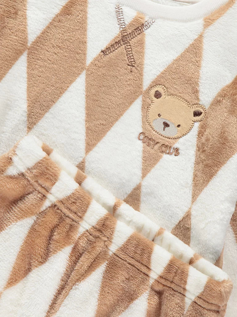 Teddy Cosy Club Harlequin Pattern Fleece Pyjamas