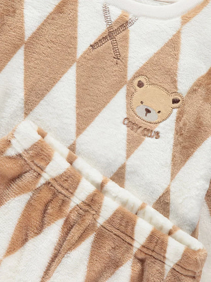 Teddy Cosy Club Harlequin Pattern Fleece Pyjamas