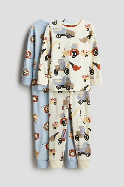 2-pack printed cotton pyjamas