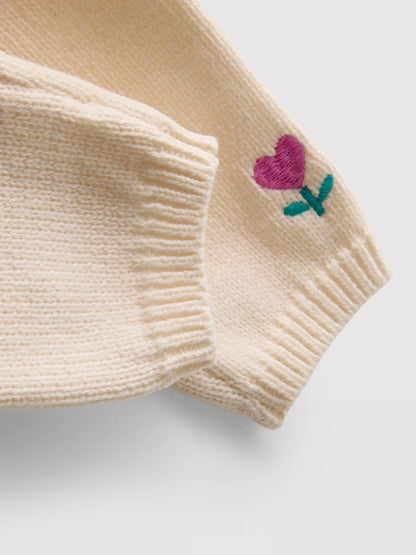 Pure Cotton Embroidered Cardigan and Leggings Set