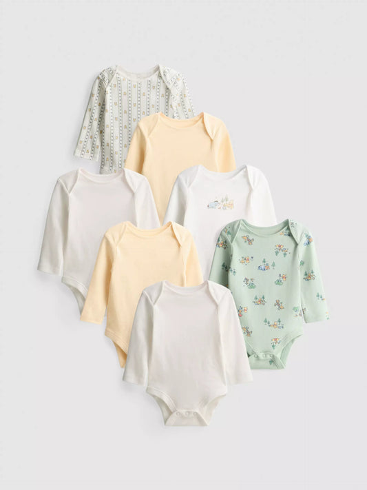 7pk Disney’s Winnie the Pooh Long Sleeve Bodysuits