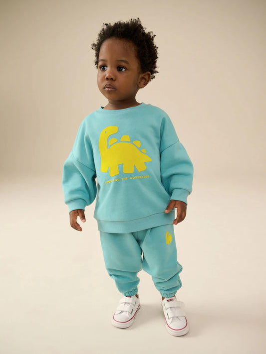 Dino Jersey Sweatshirt and Joggers Set