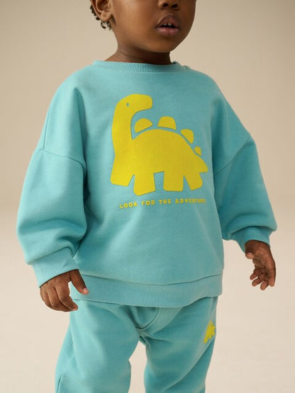 Dino Jersey Sweatshirt and Joggers Set