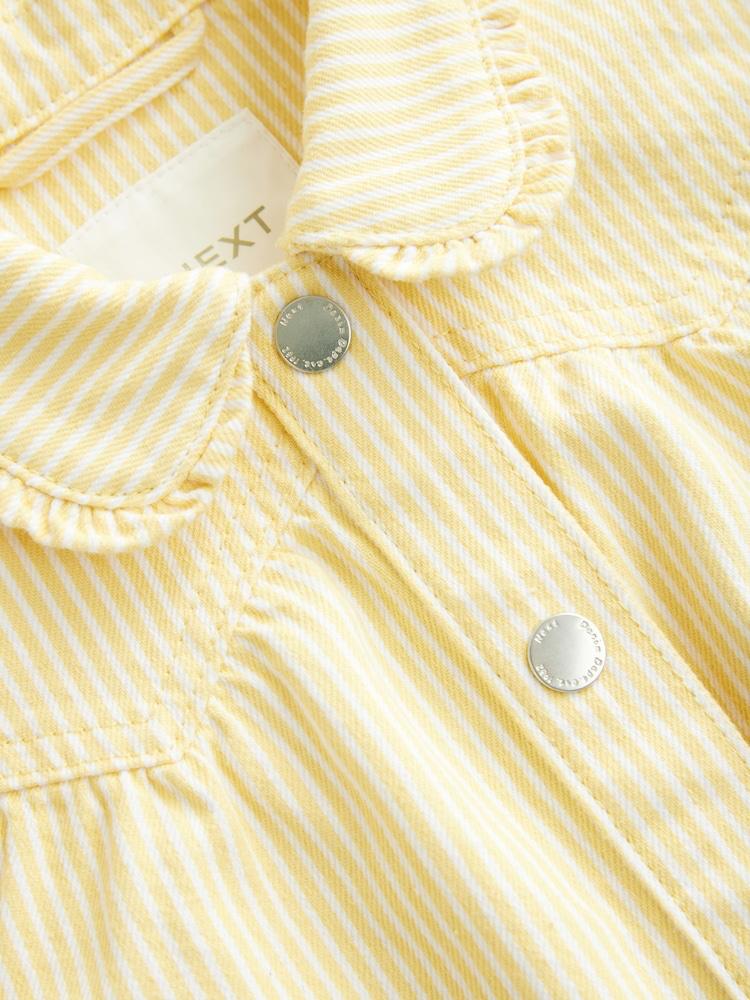 Ochre Yellow Stripe Shacket And Trousers