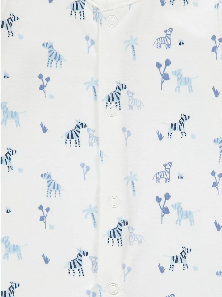Assorted Zebra Sleepsuits 3 Pack